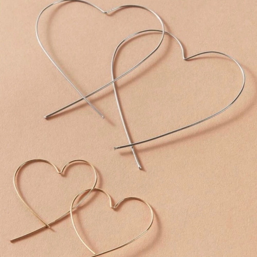 Heart Shaped Hoop Earrings ❤️